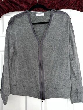 Bailey 44 Gray Zip-Front Cardigan Sweater